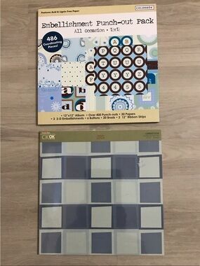 ColorBok Embellishment Punch-Out Pack – Blue Mix Craft Kit
